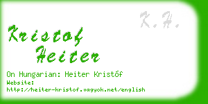 kristof heiter business card