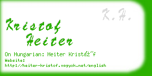 kristof heiter business card